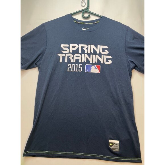 Nike Baseball Spring Training shirt mens medium Dri Fit performance apparel blue - Picture 5 of 10